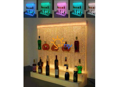 LED Shelf Bar Water Wall Column Illuminated Water Walls Bar Counter Shelf Furniture