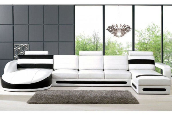 Living landscape Sofa Corner sofa Upholstery Suite Eck Corner Sofas XXL Corner sofa with USB