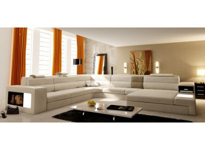 Couch Set Corner Seating Area Leather Modern Sofa Couch Upholstery Living landscape USB