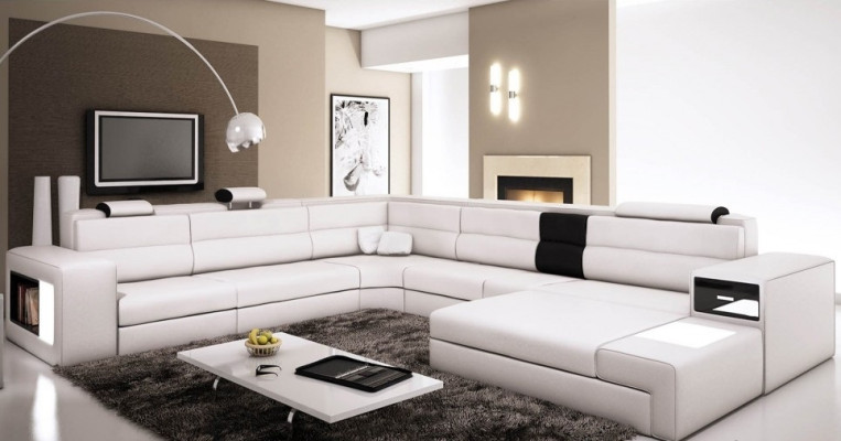 Corner sofa Sofa Couch Upholstery Suite Design Textile Leather Living landscape