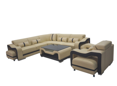 Leather Sofa Couch Upholstery Corner Suite TV-cabinet Table Seat Corner Armchair Living landscape