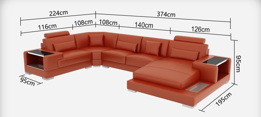 Leather Sofa Couch Upholstery Eck Designer Suite Living landscape Sets Eck new