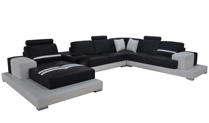 Leather Sofa Couch Living landscape Corner Suite Design Decorative Modern Sofa