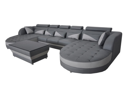 Leather Sofa Modern Couch Upholstery Design Living landscape + Table