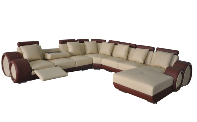 Sofa Leather sofa Corner sofa Living landscape Couch Upholstery Sitting area Corner suite +USB