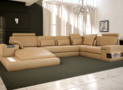 U-shape Sofa Living landscape U-shape Corner sofa Couch Suite Upholstery Corner sofa with USB