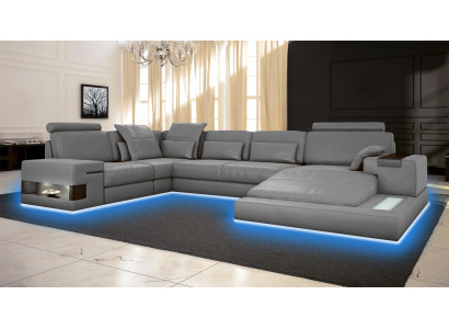 Large sofa Living landscape Leather sofa with USB Design Sofa Couch Upholstery Corner sofa