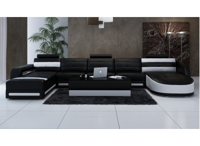 Corner sofa with ergonomic backrest and comfortable armrests