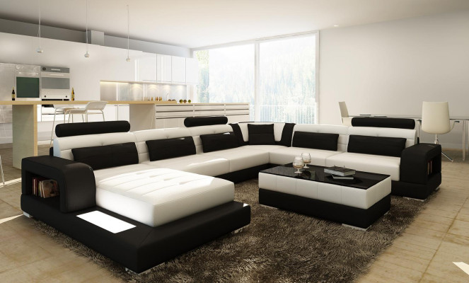Comfort and style with our modern XXL U-shape sofa for the living room
