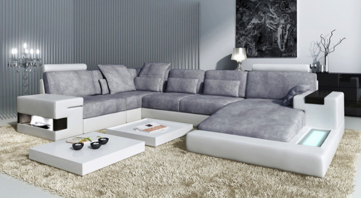 Leather U-shape Living landscape Upholstery Corner sofa Couch Leather Sofa Corner sofa Corner sofa