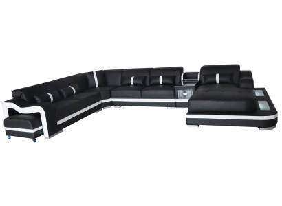 Leather Couch Upholstery Seat Design Modern Corner Suite Sofa Living landscape U-shape
