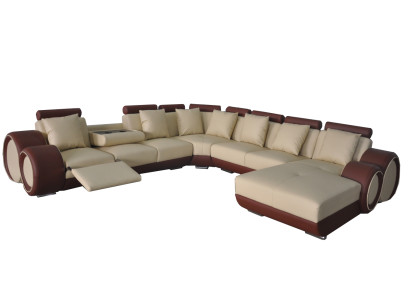 Couch Corner Sofa Leather Corner Suite Corner Landscape Upholstery Decoration Design Living