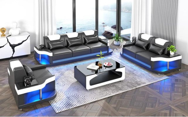 Sofa set 3+2+1 Seater Set Design Sofa Upholstery Couches Living room set Leather
