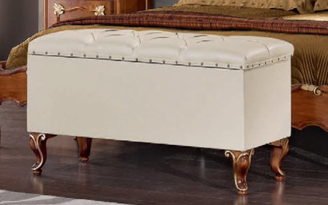 Bedroom Complete's Set Bed 2x Bedside table Chest of drawers Mirror Armchair 6pcs Italy
