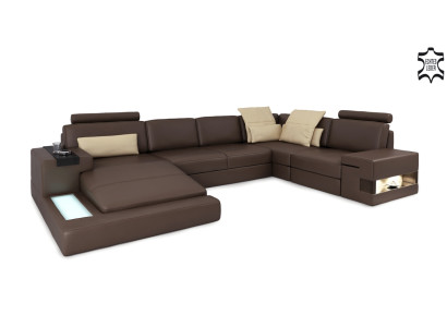 Leather sofa Corner sofa Sofa Couch Upholstery Bellini xxl big Living landscape Corner Sofas