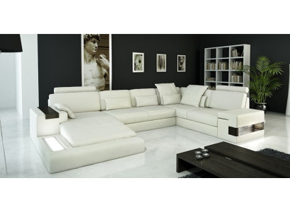Design Leather Sofa Sofa Couch Upholstery Living landscape XXL Big Corner sofa Corner Bellini