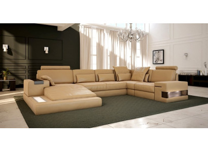 Living landscape Upholstery Couch Suite XXL Big Sofa Bellini Design Leather Sofa new