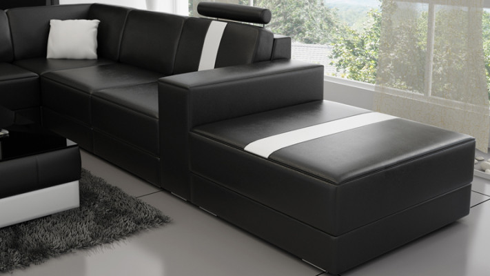 Leather sofa U-shape Couch Living landscape Corner sofa Suite Design Modern Sofa K5010