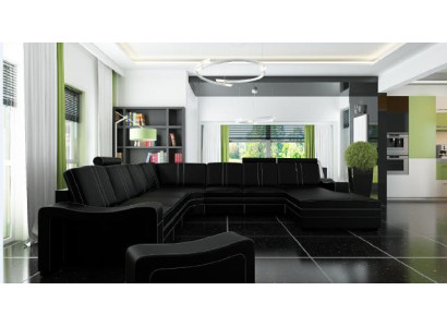 Leather sofa with USB Living landscape Corner sofa new Suite Sofa XXL Leather sofa Couch