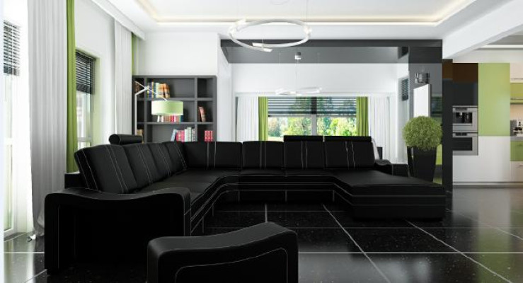 XXL leather sofa with USB leather couch Living landscape Corner sofa new Suite Sofa FRANCO