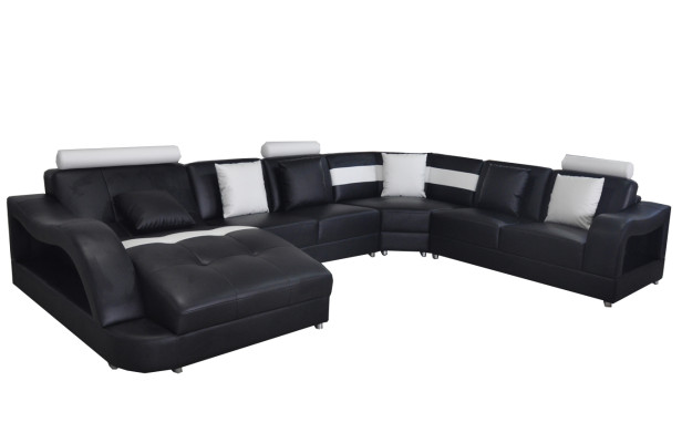 Leather Sofa with USB Living landscape Corner Suite Design Modern Sofas U-shape Couches