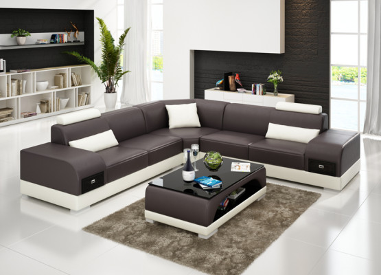 Leather Sofa Modern Couch Living landscape Corner sofa Corner Decor Design Suite