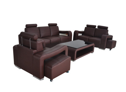 3+2+1 Suite Leather Sofa Couch Upholstery Couches Sofas Luxury new Living landscape