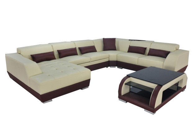 Leather Sofa Couch Upholstery Eck Designer Living landscape Sets Eck new Suite