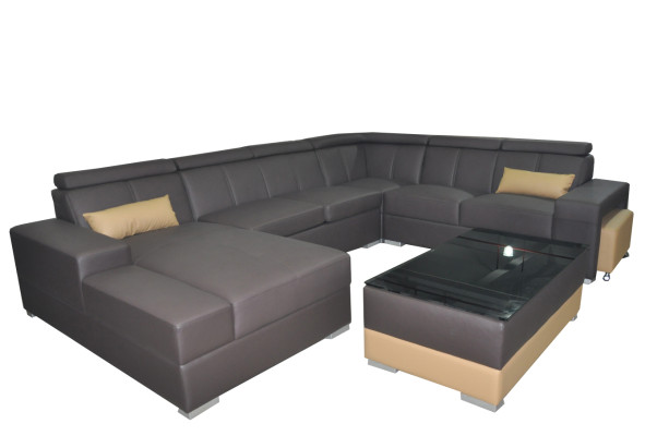 Modern Couch Set Sofa Corner Seating Area Leather Couch Upholstery Living landscape USB