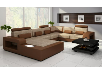 Living landscape Sofa with USB,Sofa set Fabric Textile Leather Sofa with lighting