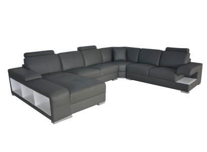 Leather sofa Couch Living landscape Suite Design Modern Corner Sofa U-shape new G8028
