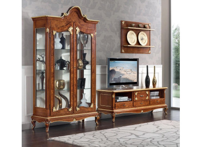 Italian Living room Wall unit TV-cabinet Tv Sideboard Wardrobe Display case Wall shelf 3-piece