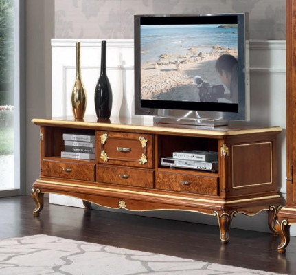 Italian Living room Wall unit TV-cabinet Tv Sideboard Wardrobe Display case Wall shelf 3-piece