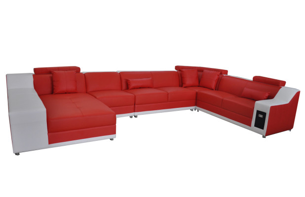 Living Leather Landscape Sofa with USB, Upholstery Suite Sofas Seat Sets new