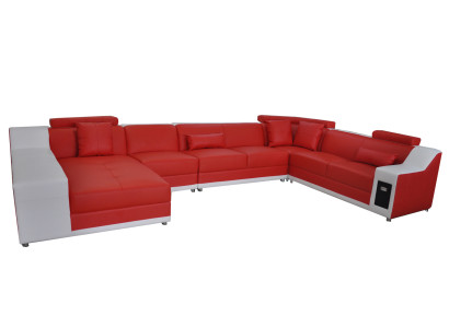 Living Leather Landscape Sofa with USB, Upholstery Suite Sofas Seat Sets new