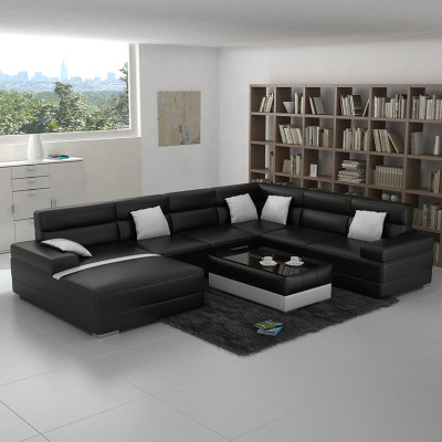 Leather sofa Couch Living landscape Corner sofa Eck Suite Design Modern Sofa F3016 new