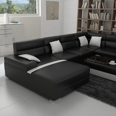 Leather sofa Couch Living landscape Corner sofa Eck Suite Design Modern Sofa F3016 new