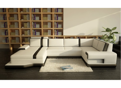 Design Big XXL U-shape Sofa Living landscape Couch Upholstery Corner sofa Seat Suite