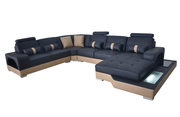 Leather Corner Sofa Corner Living landscape Suite Design Modern Couch