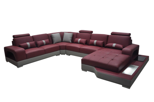Leather Corner Sofa Corner Living landscape Suite Design Modern Couch