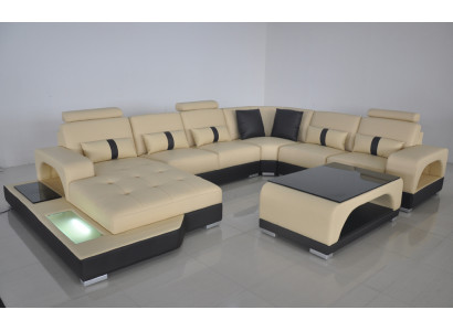Corner sofa U-shape Couch Textile Black U-shape Living landscape Modern Luxury Couches