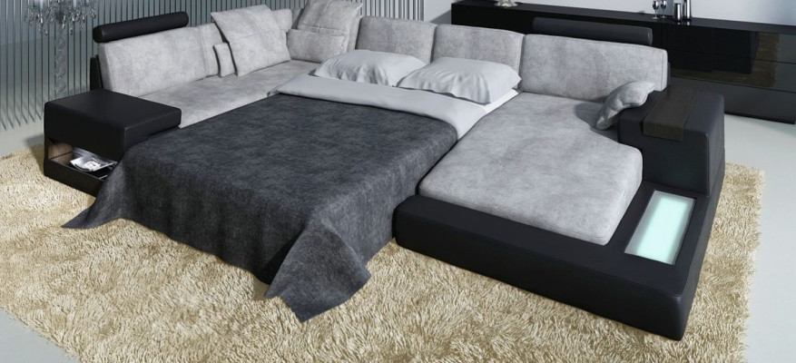 U-shape Furniture SofaBed Features Upholstery Textile Moden Design Corner sofa new Sofa