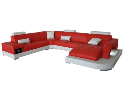 Leather Corner Sofa Corner Living landscape Suite Design Modern Couch new Sofas USB new