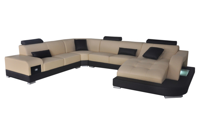 Leather Corner Sofa Corner Living landscape Suite Design Modern Couch new Sofas USB new