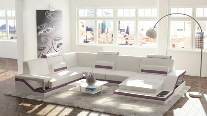 Designer U-shape Couch Corner sofa Upholstery Suite Corner suite Sofa Living landscape