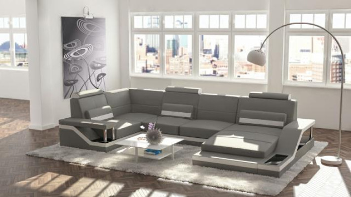 Living landscape Sofa Upholstery Couch Corner Corner sofa Suite Textile Fabric Leather Sofas