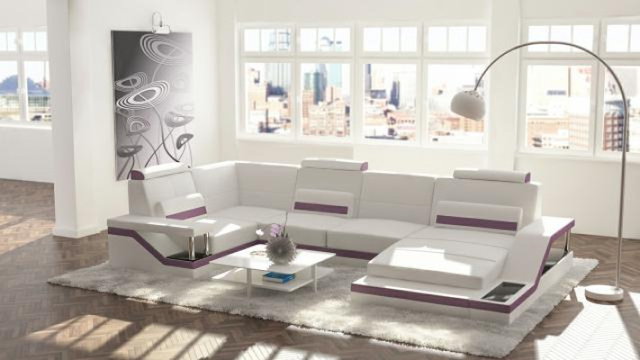 Living landscape Sofa Upholstery Couch Corner Corner sofa Suite Textile Fabric Leather Sofas