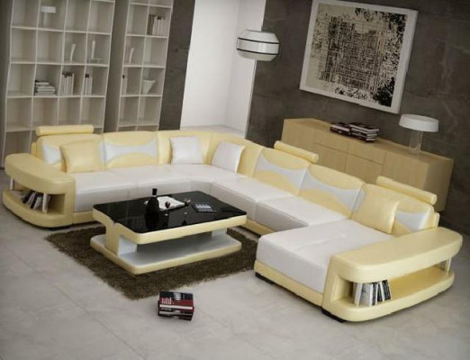 Living landscape Corner sofa Corner Sofa Couch Upholstery Furniture Suite XXL Big