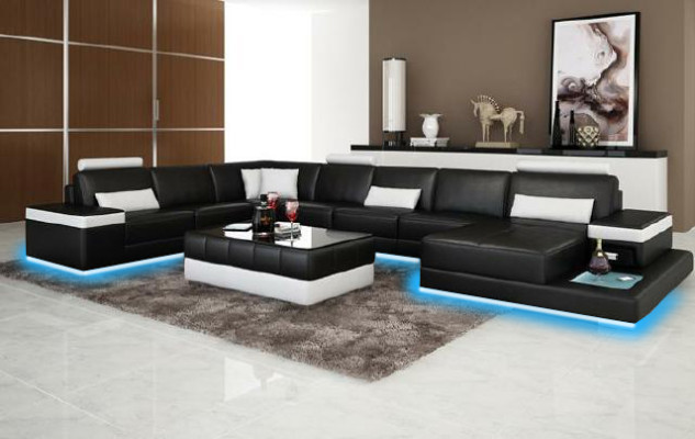 Design XXL leather sofa “Premium Comfort” with high-quality imitation leather