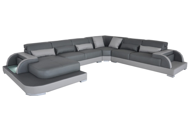 Leather Sofa Couch Living landscape Corner Suite Design Modern Sofas U-shape Couches